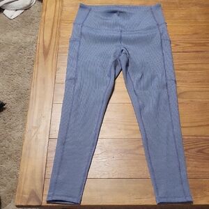 Blue High-Waisted Leggings